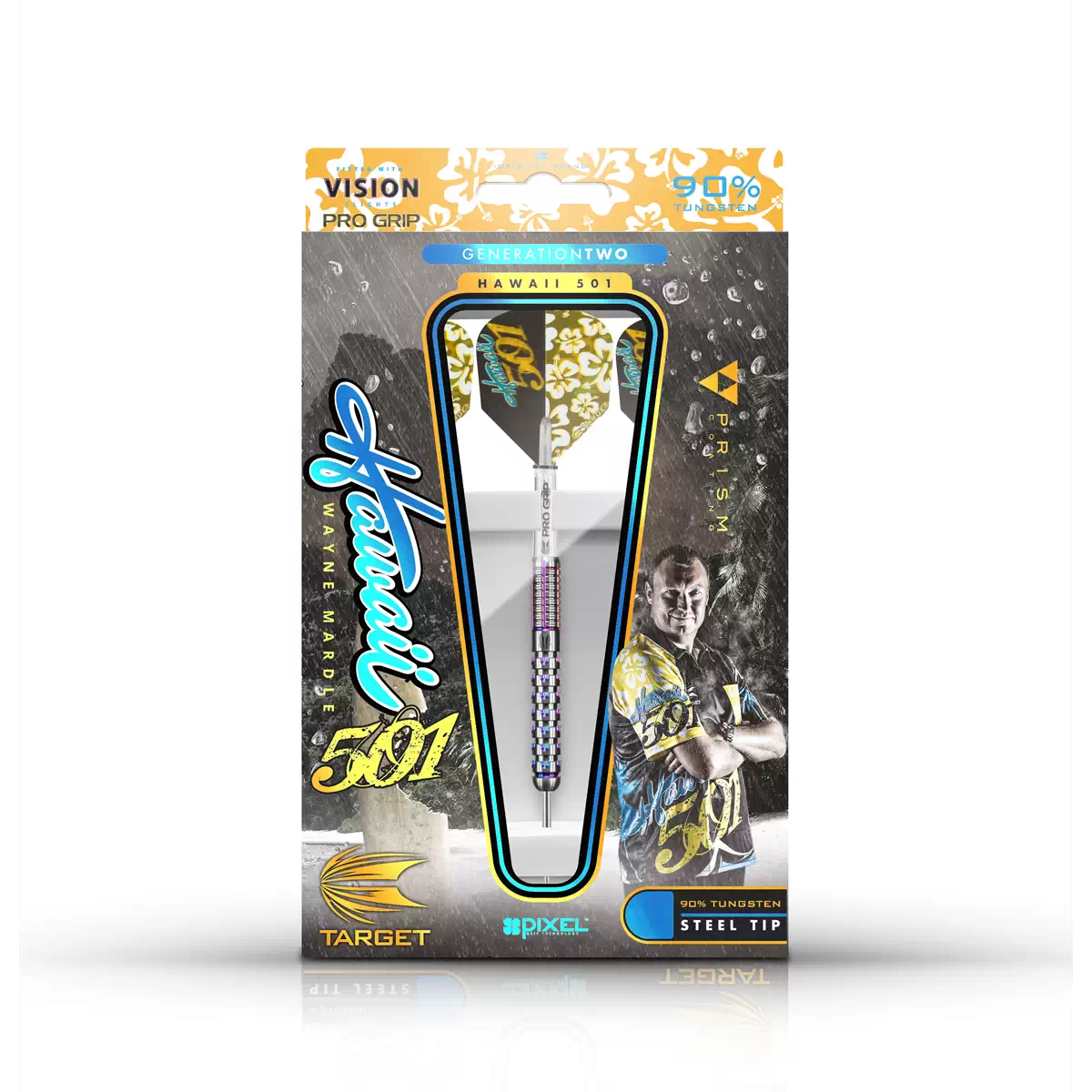 Target Darts Wayne Mardle Hawaii 501 Gen 2 90% Tungsten 22 grams Target Darts Wayne Mardle Hawaii 501 Gen 2 90% Tungsten 22 grams